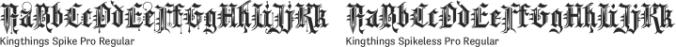 Kingthings Spike Pro Font Preview