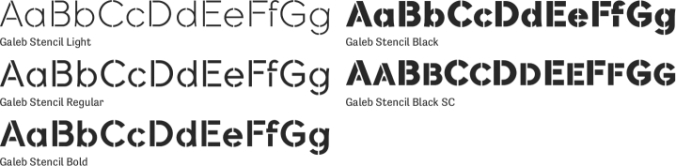 Galeb Stencil Font Preview