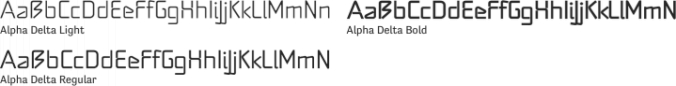 Alpha Delta Font Preview