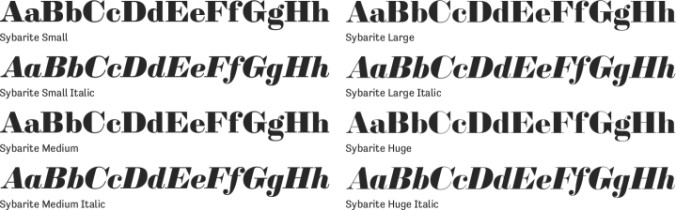 Sybarite Font Preview