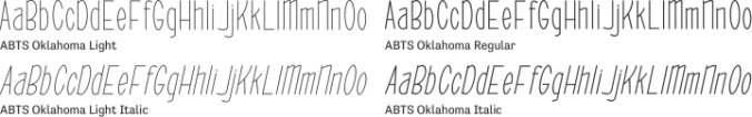 ABTS Oklahoma Font Preview