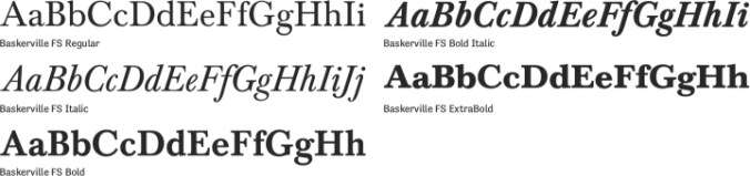 Baskerville FS Font Preview