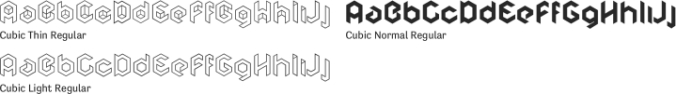 Cubic Font Preview