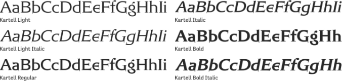 Kartell Font Preview