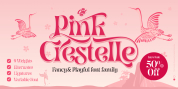 Pink Crestelle font download