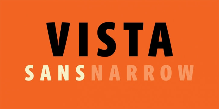 Vista Sans Narrow font preview