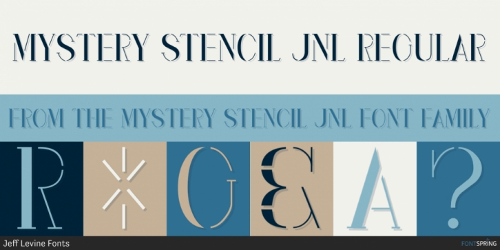 Mystery Stencil JNL font preview