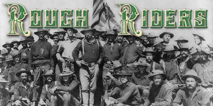 Rough Riders font preview