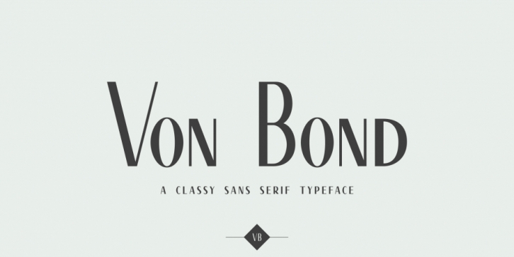 Von Bond font preview