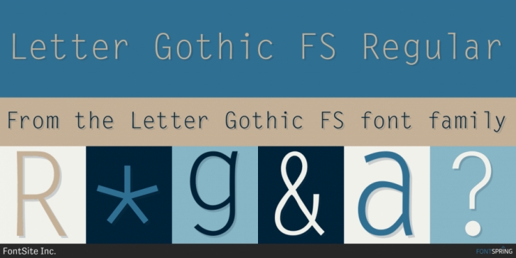 Letter Gothic FS font preview