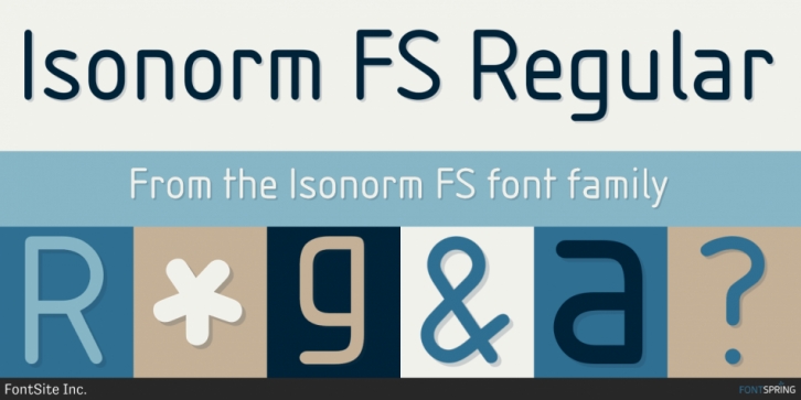 Isonorm FS font preview