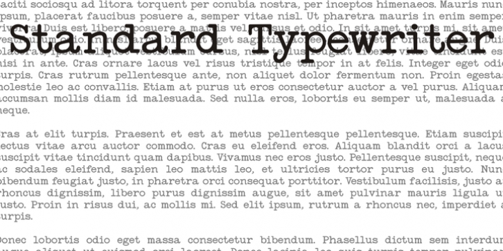 StandardTypewriter font preview