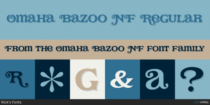 Omaha Bazoo NF font preview