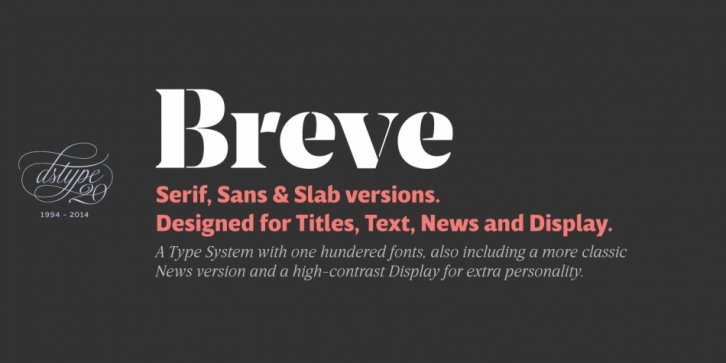 Breve Display font preview