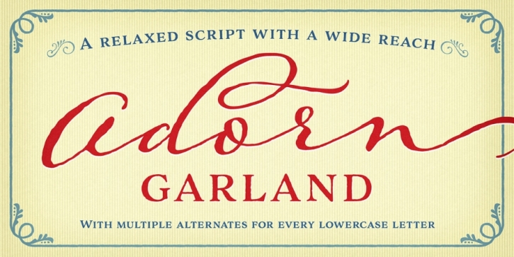 Adorn Garland font preview
