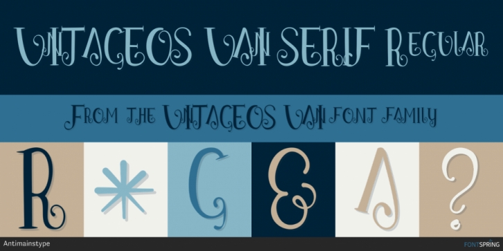 VINTAGEOS VAIN font preview