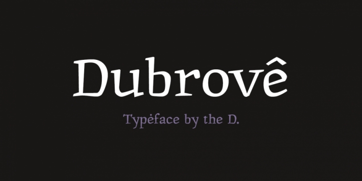 Dubrove font preview