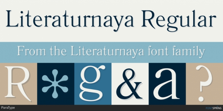 Literaturnaya font preview