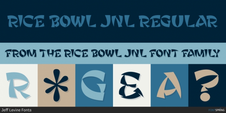 Rice Bowl JNL font preview