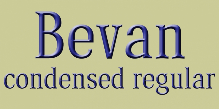 Bevan Condensed font preview