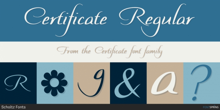 Certificate font preview