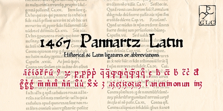 1467 Pannartz Latin font preview