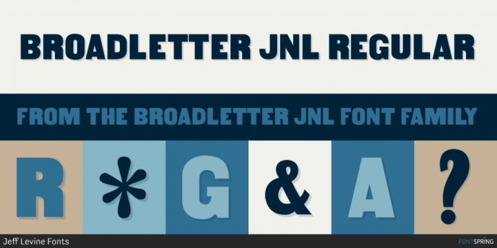 Broadletter JNL font preview