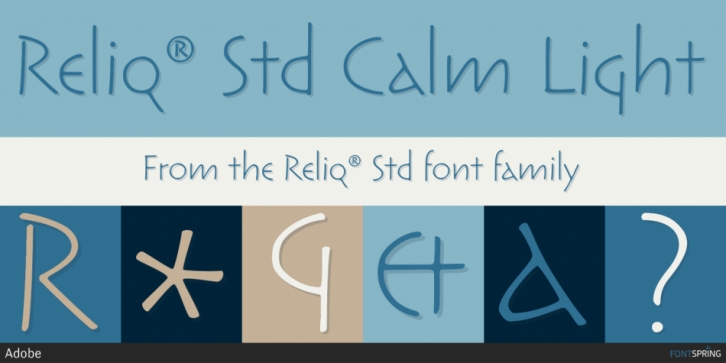 Reliq Std font preview