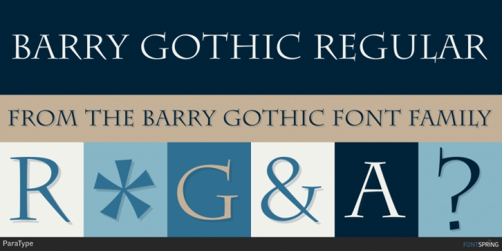Barry Gothic font preview