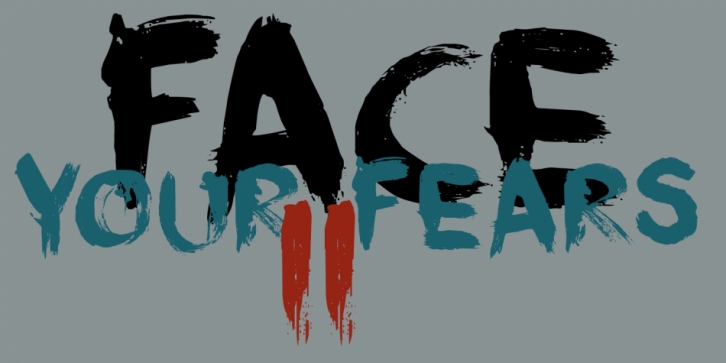 Face Your Fears II font preview