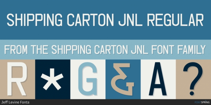 Shipping Carton JNL font preview