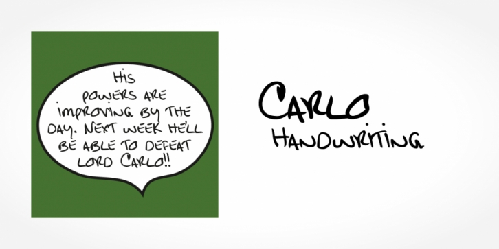 Carlo Handwriting font preview