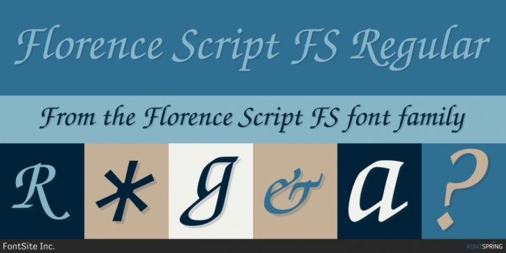 Florence Script FS font preview