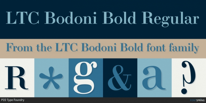 LTC Bodoni Bold font preview