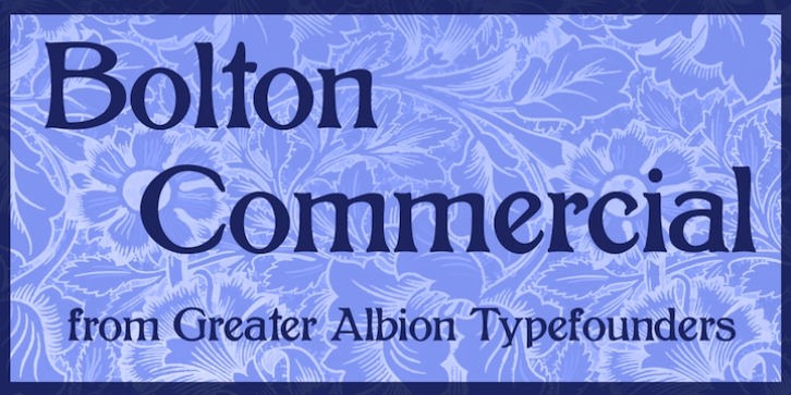 Bolton Commercial font preview