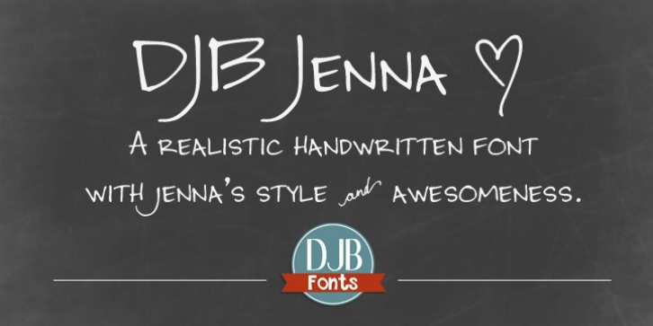 DJB Jenna font preview