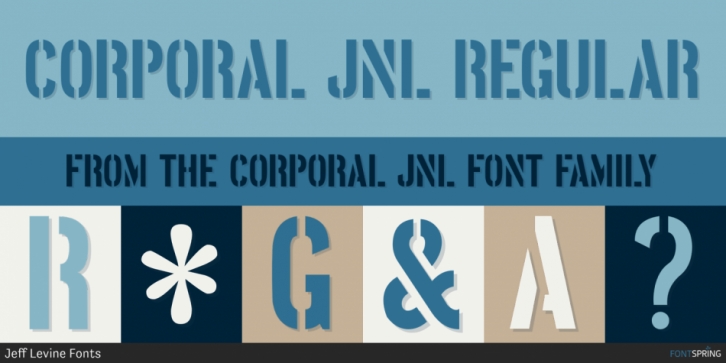 Corporal JNL font preview