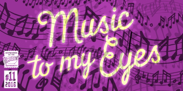 Music To My Eyes font preview