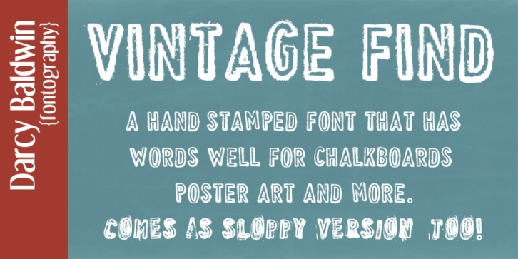 Vintage Find font preview