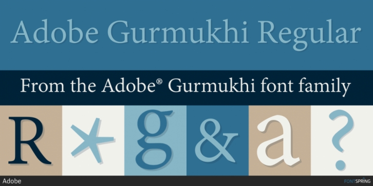 Adobe Gurmukhi font preview