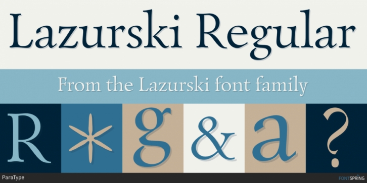 Lazurski font preview