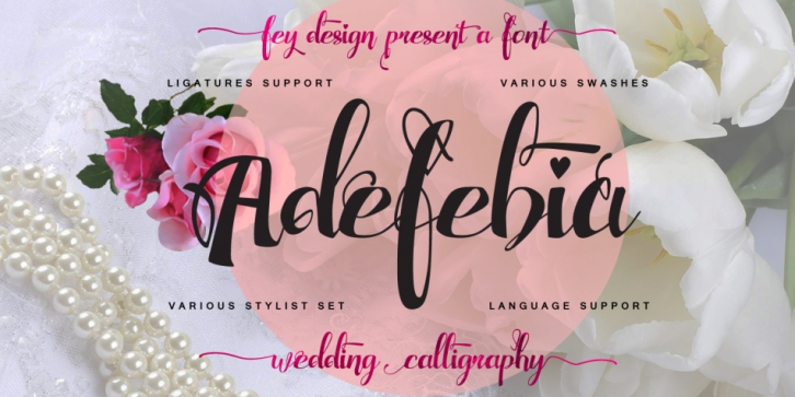 Adefebia font preview