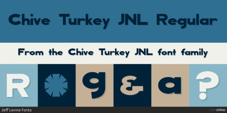 Chive Turkey JNL font preview