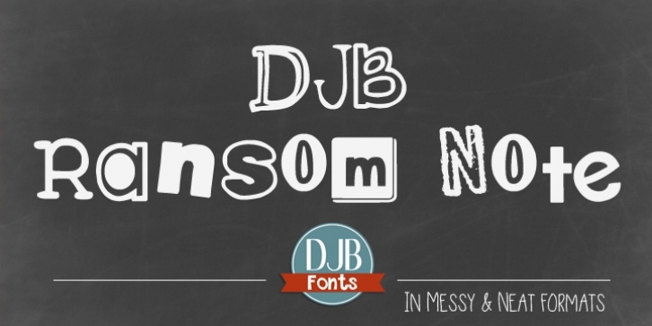 DJB Ransom Note font preview