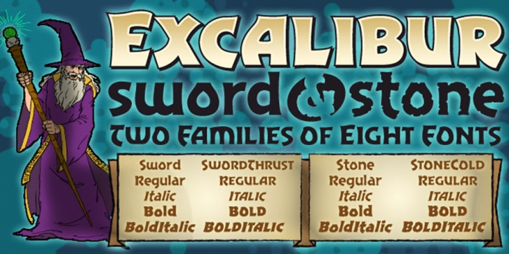 Excalibur Stone font preview