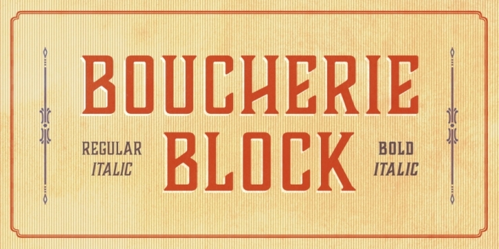 Boucherie Block font preview