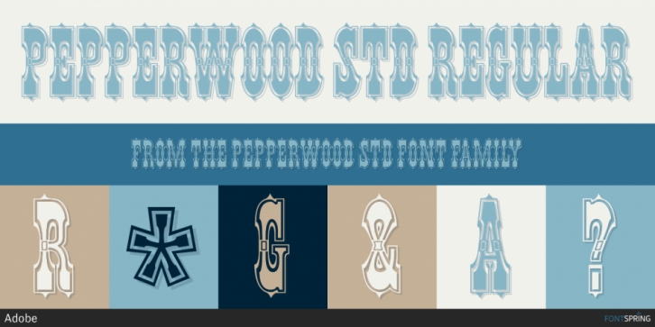 Pepperwood Std font preview