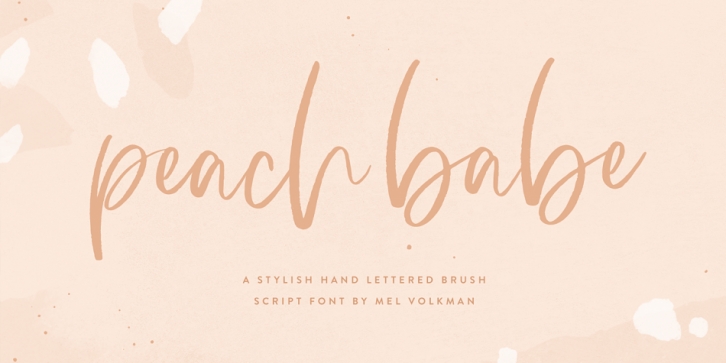 Peach Babe font preview
