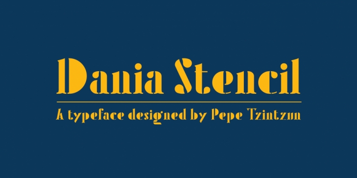 Dania Stencil font preview