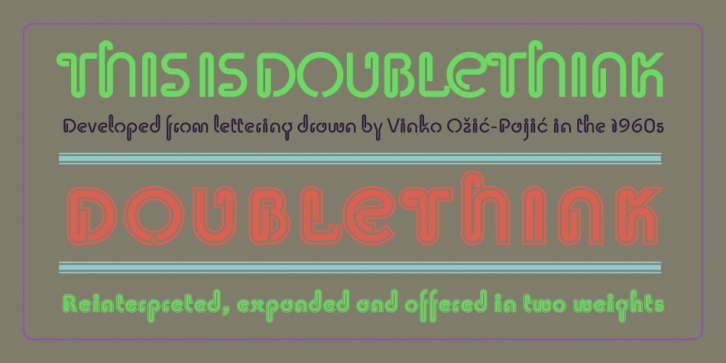 Doublethink font preview